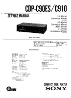 Sony CDP-C910 - Service Manual 